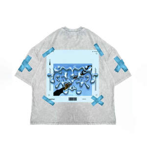 Alta calidad 100% algodón personalizado Vintage ácido lavado gráfico camisetas recortadas Boxy Fit antiarrugas secado rápido transpirable - Product Image 2