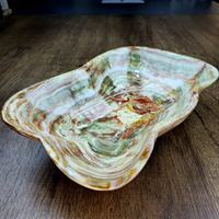 Professionele lichtgewicht gepolijste natuurlijke onyx marmeren kommen, unieke designvormen, meerkleurig, klassieke stijl, aangepast logo, fruitkommen