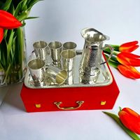 Look antique plaqué argent pur laiton fait citron ensemble vaisselle sans fin article de service décoratif Diwali cadeau article à vendre
