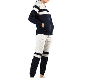 ชุดวอร์มผู้หญิง ลายเรียบ ดีไซน์สองชิ้น แขนยาว เสื้อครอป สไตล์ลำลอง เป็นมิตรกับสิ่งแวดล้อม ระบายอากาศได้ดี - Product Image 4