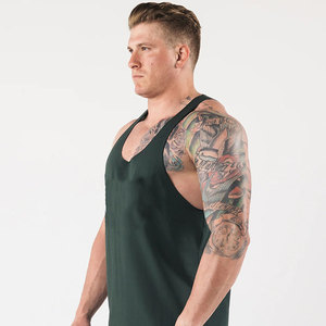 Venta al por mayor de los hombres básicos sin mangas camisetas Casual deportes al aire libre camiseta sin mangas chalecos Activewear gimnasio Fitness Tank Tops Hombre - Product Image 3