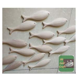 Peces de Madera Tallados a Mano de Vietnam, Ideales para Decoración de Paredes, Proyectos de Manualidades para Niños, Decoración Náutica para el Hogar, Jardín o Porche - Product Image 3