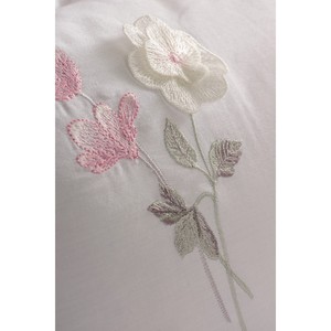 Juego de Funda Nórdica Doble de Satén Bordado 3D de Algodón Rosa Jolie, Ropa de Cama Floral de Princesa para el Hogar, 4 Piezas, Franela, King/Twin - Product Image 3