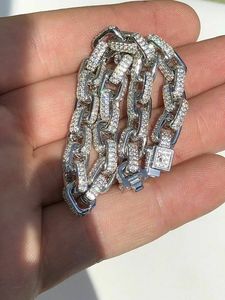 Superventas GRA certificado VVS Moissanite diamante chapado en oro 925 Plata Rolo cadena pulsera Hip Hop moda a precio al por mayor - Product Image 3