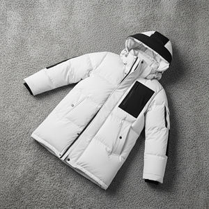 Vente chaude léger mi-longueur imperméable canard doudoune pour homme chaud couleur bloc respirant tenue décontracté bulle veste - Product Image 3