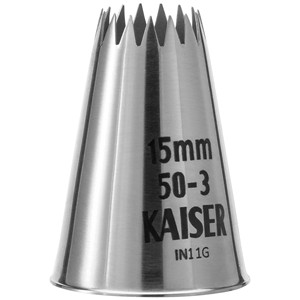 <b>Cake</b> <b>Decorating</b> <b>Supplies</b>-KAISER Professional Crown Nozzle 15 mm 5 Pack - Product Image 1