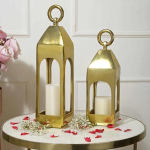 Gold Color Metal Candle Holders Antique Designs <b>Lantern</b> & Jar for Home Decor for Dinner & Tealight Home Accessories - Product Image 3
