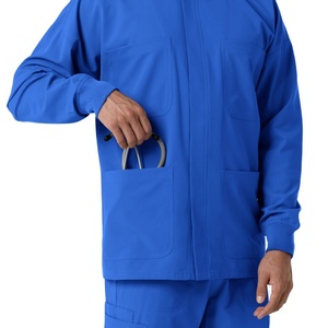 OEM Custom Modern Men Medical <b>Scrub</b> Jacket 210 GSM Polyester Cotton Hospital Doctor Nurse Uniform Durable Healthcare Apparel - Product Image 4