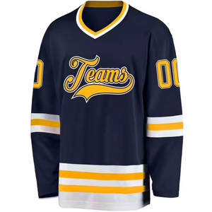 Venta al por Mayor de Camisetas de Hockey sobre Hielo Sublimadas Personalizadas, Transpirables, con Malla, Últimos Diseños, Logotipo Impreso, Nombre del Equipo OEM, Patrón en Blanco - Product Image 2