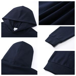 Sweat-shirt à capuche pour homme en gros 2025, décontracté, couleur unie, broderie, doublure en lettres, 100% coton, polaire, hiver, respirant, personnalisé - Product Image 2