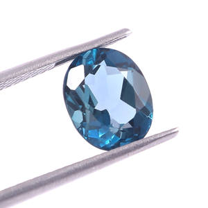 London Natural Blue Topaz Facetado Oval Cut Gemstone Fabricación de joyas Suministros Productos a granel - Product Image 3