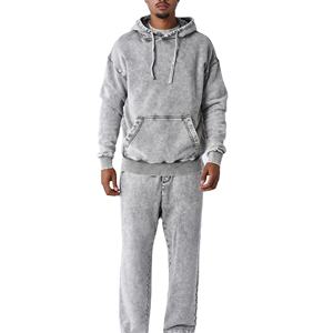 Chándales de lavado ácido informales de invierno de etiqueta privada de alta calidad para hombres Color personalizable y logotipo 100% algodón transpirable 2026 - Product Image 4