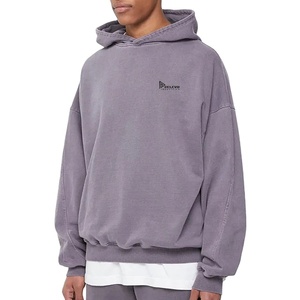 Sudadera con Capucha Oversize de Algodón Suave con Efecto Lavado Personalizado, Estilo Urbano Holgado, Unisex, Casual y de Moda - Product Image 2