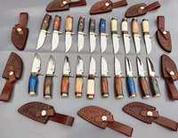 Commandes en gros personnalisées OEM PRESTIGE LAMES Professional Handmade Carbon Steel Skinner Knife Manche en bois Ambidextre
