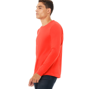 T-shirt à manches longues en JERSEY 3501 unisexe Bella + toile 3501- Heather Ringer Jersey TEE Shirts - Product Image 2