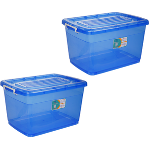 Meilleur prix 75L Rectangulaire Récipient De Stockage Des Aliments Ensemble Facile À Déplacer Récipient Alimentaire Stockage Carton Emballage Seaux De Transport - Product Image 1