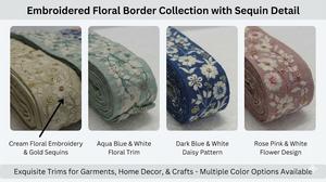 Dentelles brodées à la main, bordure florale, garniture pour robe de mariée, couture DIY, accessoires vestimentaires, art, sacs écologiques - Product Image 6