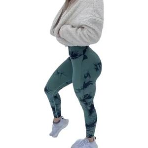 Leggings de yoga slim fit personnalisé en nylon et élasthanne Leggings de yoga imprimés en 3D de qualité supérieure pour femmes - Product Image 3