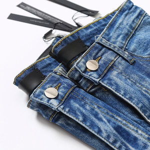 กางเกงยีนส์ขายาวสีดำยาวและวัยกลางคนสำหรับผู้ชายกางเกงยีนส์ทรงหลวมแบบลำลองสำหรับฤดูใบไม้ร่วงและฤดูหนาว - Product Image 5