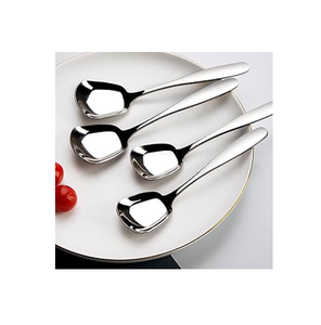 Cuillère de service de mariage en acier traditionnel motif rond naturel fait à la main pour soupe café et thé articles de service - Product Image 4