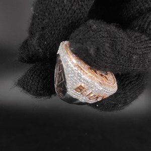 Igi ได้รับการรับรอง CVD HPHT ห้องปฏิบัติการสร้างเพชร14K 18K โรสโกลด์เต็มไปด้วยประกายเพชรใสตัดครึ่งงานปาร์ตี้ - Product Image 4