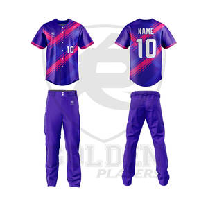 Maillot de baseball bleu unisexe de haute qualité Nouveau pantalon et chemise de qualité supérieure à la mode - Product Image 2