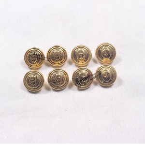 Boutons de couture à tige en métal argenté antique, style uniforme de cérémonie, personnalisés, gravés, couleur et taille sur mesure, vente en gros - Product Image 5