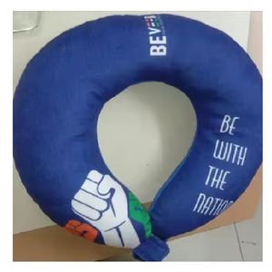Chất Lượng Cao Hình Chữ U Máy Bay Du Lịch Gối Mềm Polyester Bộ Nhớ Bọt Cổ Hỗ Trợ Với Biểu Tượng Tùy Chỉnh In - Product Image 4
