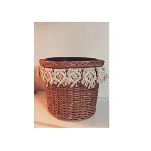 Dernier modèle de panier fait main Panier de rangement en paille Panier en macramé en jonc de mer avec poignée Panier en rotin pour la décoration intérieure - Product Image 4