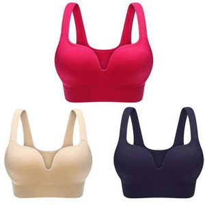 Wholesale <b>Women's</b> Strapless Sports Bra Breathable Shock Proof Underwire High-Rise Yoga Fitness Running Everyday <b>Underwear</b> Waist - Product Image 1