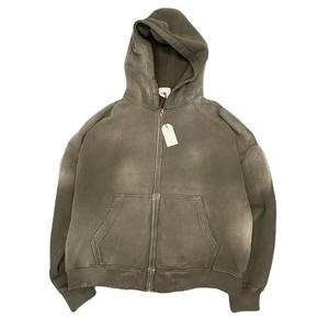 Sudadera con Efecto Desgastado y Decolorado por el Sol, 100% Algodón, Material Grueso, Lavado Ácido, Felpa Francesa - Product Image 1