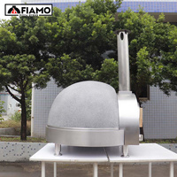 Mini four à pizza au gaz d'extérieur, construction en acier inoxydable et argile, capacité 50L, fonction de cuisson pour usage domestique et extérieur