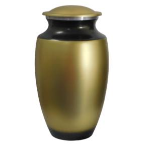 Urnas de cremación para adultos de aluminio con diseño de ala de banda de grabado Peltre y mármol marrón Acabado para cenizas humanas. - Product Image 2