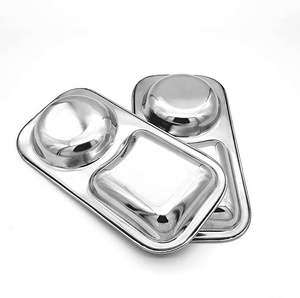 Assiette multifonction en acier inoxydable de qualité supérieure, idéale pour les collations, les samosas, les sabzi, les chaat - Product Image 3