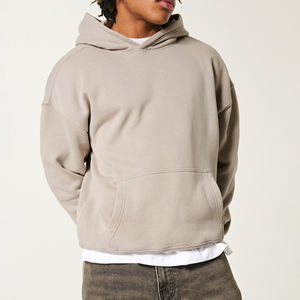 Sudadera con capucha Boxy Fit a la moda para hombre de la mejor calidad, diseño de sudaderas holgadas de gran tamaño sin cuerda, ropa de calle, Sudadera con capucha de peso pesado - Product Image 1