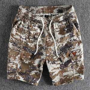 OEM personalizado 100% alta calidad colorido hombres Casual camuflaje lavado Micro estiramiento tejido bolsillo pantalones cortos 65% algodón/35% poliéster - Product Image 1