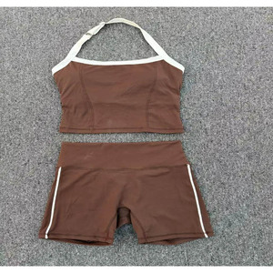 Sujetador con conjunto corto de alta calidad Sexy para mujeres adultos PARA GIMNASIO Y YOUGA Sujetador deportivo de alta calidad para primavera y verano CON CORTO - Product Image 2