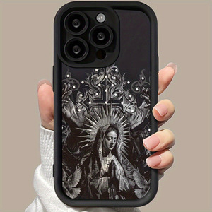 <span class=keywords><strong>Coque</strong></span> de téléphone en silicone TPU souple Statue de la Liberté, pour iPhone 17/16/15... Étui de protection pour téléphone étanche et absorbant les chocs - Product Image 1