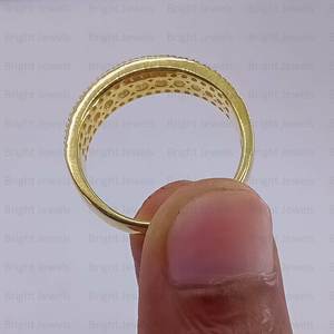 1.8Ct Lab Grown Diamond Half Eternity Ring 18K Marquesa Oro Fino Compromiso Boda Ban Joyería para Mujeres Día Regalo Joyería Fina - Product Image 2