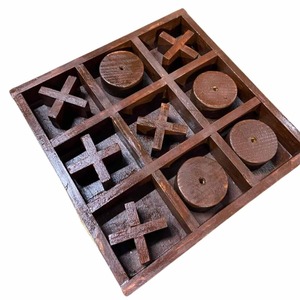 Jeu de Tic Tac Toe en bois fabriqué à la main avec finition lisse jeu de Puzzle en bois Tic Tac Toe ensemble pour l'activité cérébrale - Product Image 5