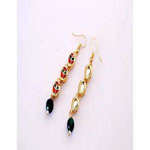 Parure de bijoux de mariée vintage en cuivre plaqué or, collier serti de Kundan et de zircon, bijoux raffinés pour mariage ou cadeau - Product Image 3