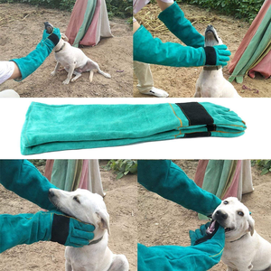 Guantes de cuero personalizables de 14 pulgadas, manga larga resistente al calor para gas Mig, uso diario, barbacoa, chimenea, exterior, respetuosos con el medio ambiente - Product Image 6