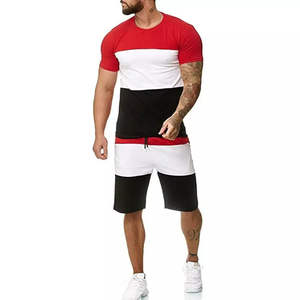Nuevo Conjunto Deportivo de Verano para Hombre, 2 Piezas, Camiseta de Manga Corta y Pantalones Cortos, Conjunto de Dos Piezas, Camiseta y Pantalones Cortos, Conjuntos de Pantalones Cortos para Hombre, Logotipo Personalizado - Product Image 1