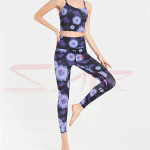 2024 meilleure vente taille haute Fitness Yoga pantalon haute qualité pas cher prix sublimé Leggings décontracté 100% coton femme Leggings - Product Image 6
