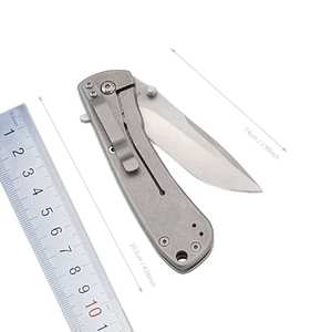 มีดแบบพับได้มีดแบบกำหนดเองทำจากไทเทเนียม MOQ ต่ำมีด EDC สำหรับล่าสัตว์ - Product Image 1