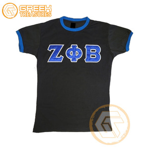 เสื้อยืดผ้าฝ้ายคุณภาพสูง 100% ปักลาย Zeta Phi Beta สำหรับชมรมนักศึกษาหญิง ระบายอากาศได้ดี แขนสั้น รับผลิตตามสั่งขายส่ง - Product Image 4
