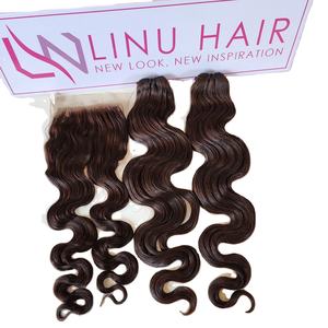 HD Lace Frontal Closure Transparent Vente en gros Paquet de cheveux bruts vietnamiens Extensions de cheveux tendance - Product Image 6