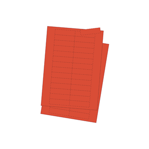 ET75-168K-01 Inserti in cartone DIN A4 Fogli, preforati, 75 x 168mm (H x L), Rosso, 10 pz / Confezione. - Product Image 1