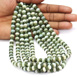 Perles de quartz olive rondes de qualité AAA : 7-8 mm, mélange de couleurs, pierres précieuses - Product Image 6