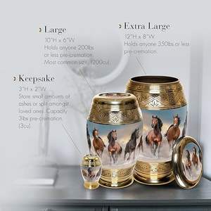 Wild Horses <b>Keepsake</b> Urns <b>for</b> Human <b>Ashes</b> with Velvet Gift Box <b>for</b> Cremation <b>Keepsakes</b> <b>for</b> <b>Ashes</b> - Product Image 5